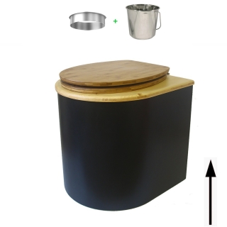 Toilette sèche arrondie noire