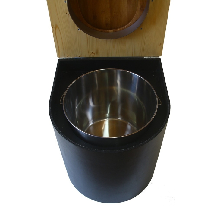  Toilette sèche arrondie noire