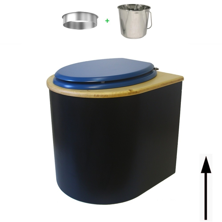 Toilette sèche arrondie noire