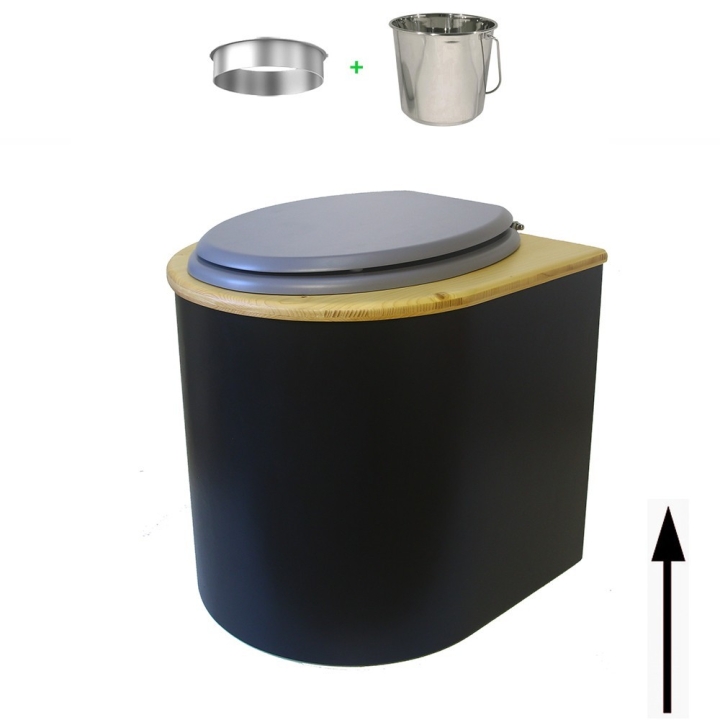 Toilette sèche arrondie noire