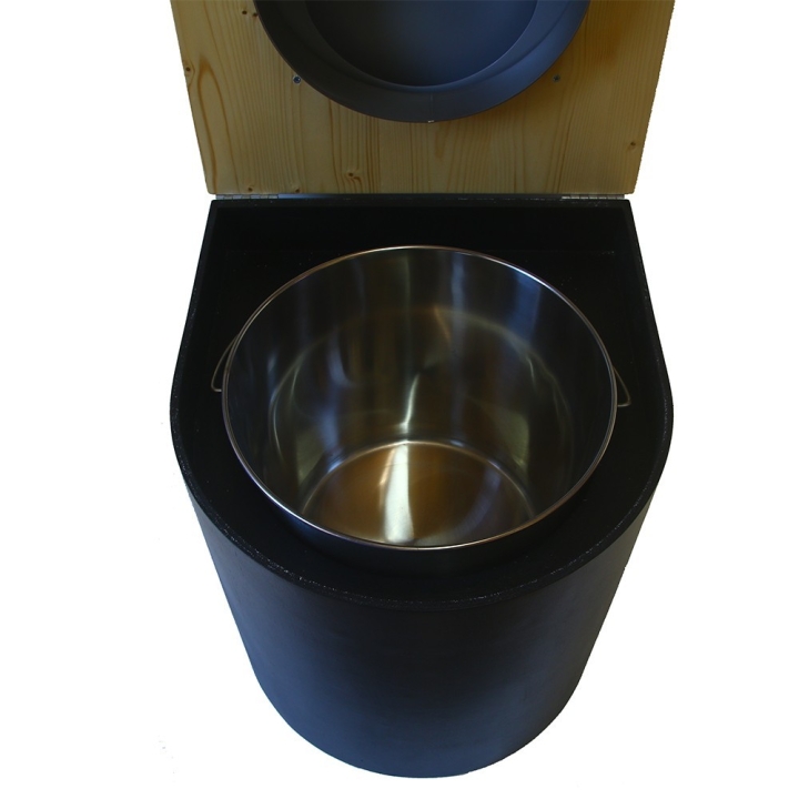  Toilette sèche arrondie noire
