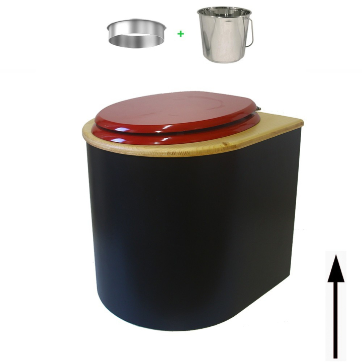 Toilette sèche arrondie noire