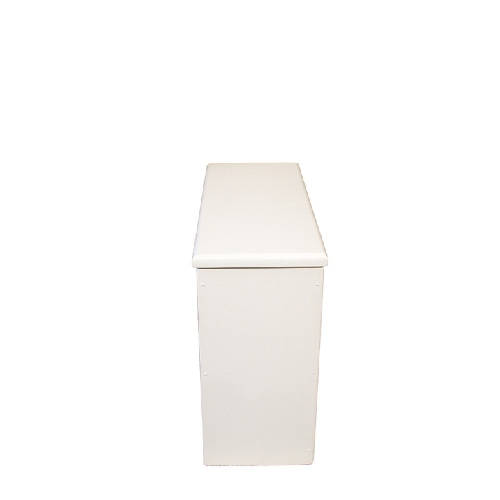  Bac à copeaux de bois blanc avec couvercle pour toilette sèche des gammes inox ou 22L plastique
