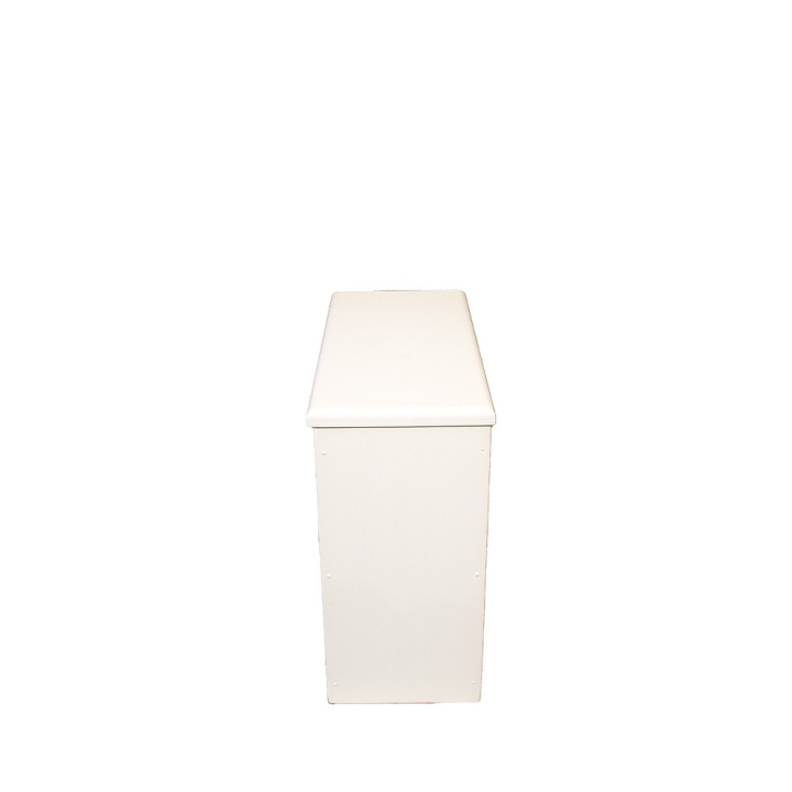  Bac à copeaux de bois blanc avec couvercle pour toilette sèche