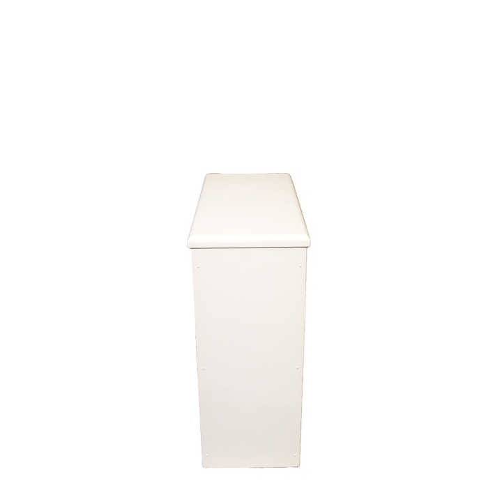  Bac à copeaux de bois blanc avec couvercle pour toilette sèche - modèle rehaussé