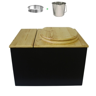 Toilette sèche avec bac à copeaux de bois