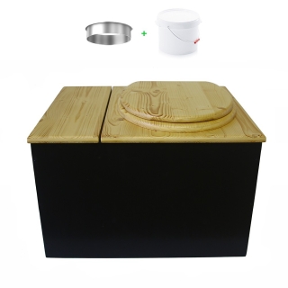 Toilette sèche avec bac à copeaux de bois