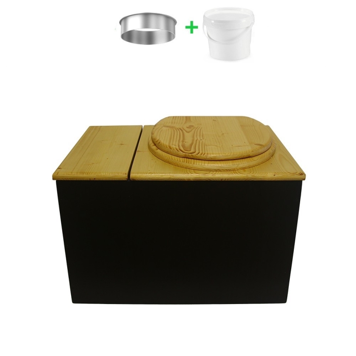 Toilette sèche avec bac à copeaux de bois