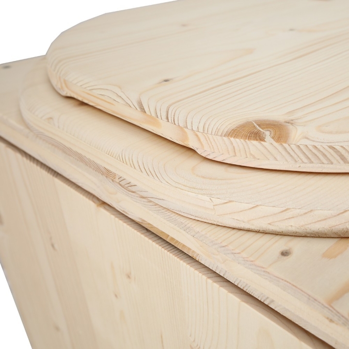 Toilette sèche en bois brut avec seau plastique 22L pour vans