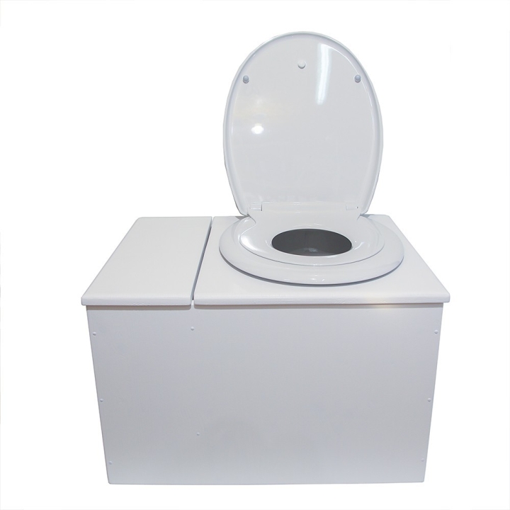  Toilette sèche avec bac à copeaux de bois. bois blanc