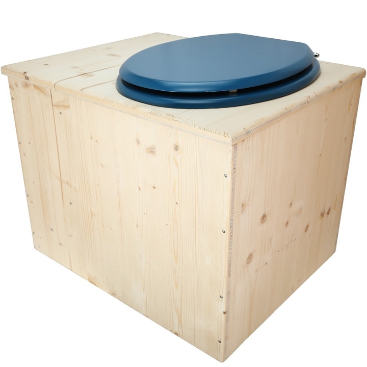  livré avec bavette inox et seau 22L plastique Abattant bleu