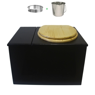 Toilette sèche avec bac à copeaux de bois