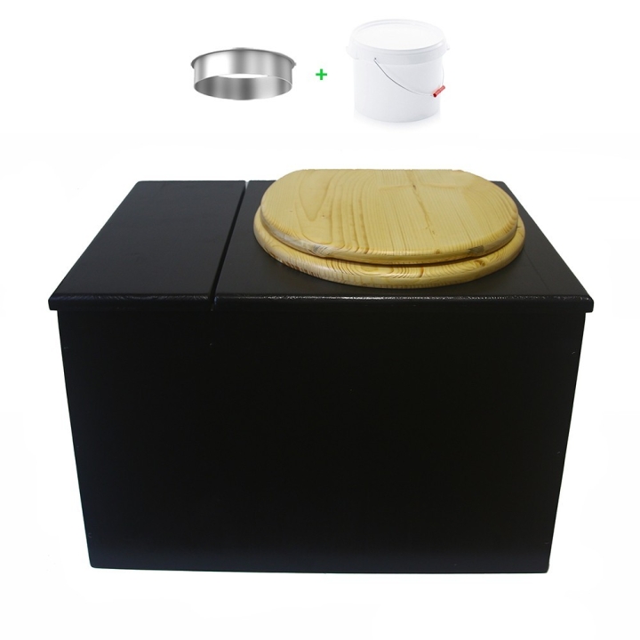 Toilette sèche avec bac à copeaux de bois