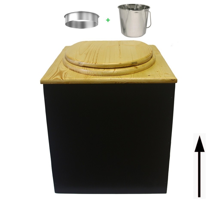 Toilette sèche rehaussée en bois