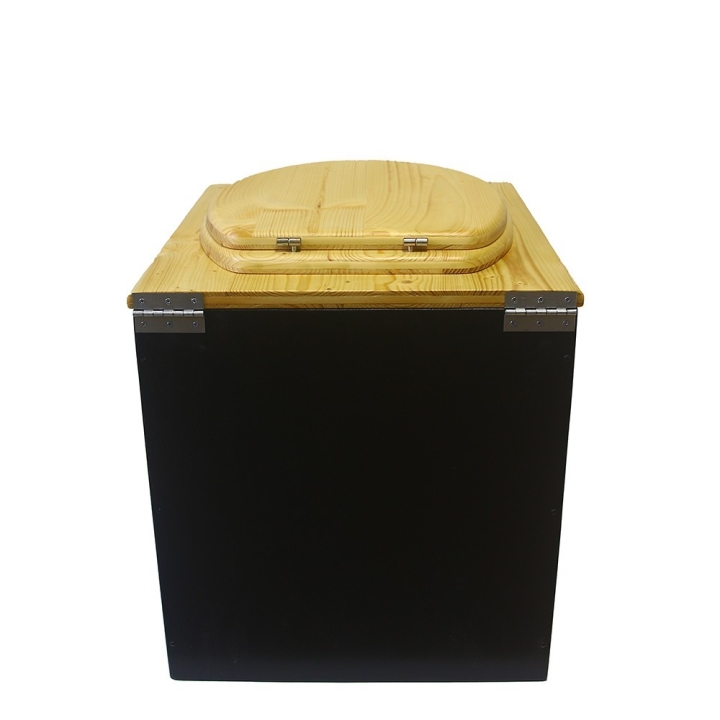  abattant bois huilé. Livré avec bavette inox et seau inox