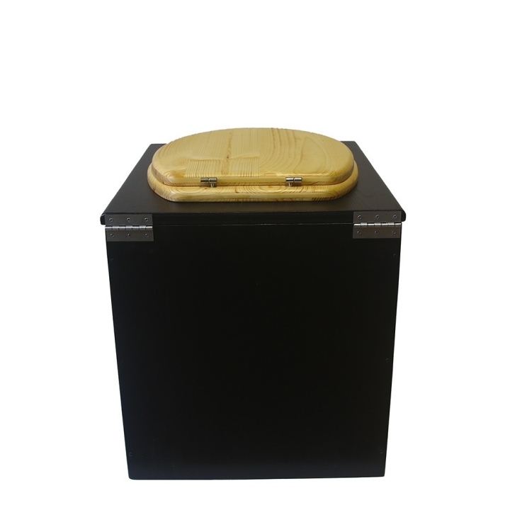  abattant bois huilé. Livré avec bavette inox et seau inox