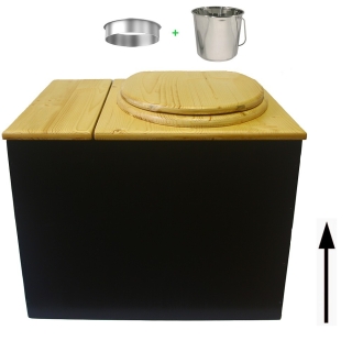Toilette sèche rehaussée avec bac à copeaux de bois