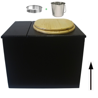 Toilette sèche rehaussée avec bac à copeaux de bois
