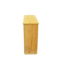 Bac à copeaux de bois avec couvercle pour toilette sèche - modèle huilé spécialement adapté pour la gamme inox rehaussée