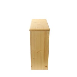 Bac à copeaux, sciure de bois avec couvercle pour toilette sèche - modèle huilé rehaussé
