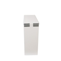 Bac à copeaux de bois avec couvercle pour toilette sèche - modèle blanc spécialement adapté pour la gamme inox rehaussée
