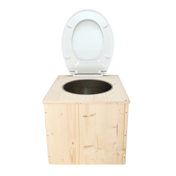  bavette inox et abattant déclipsable blanc