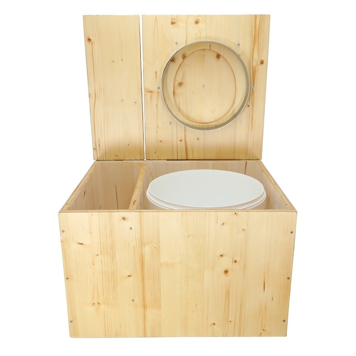  Toilette sèche huilée avec bac à copeaux de bois