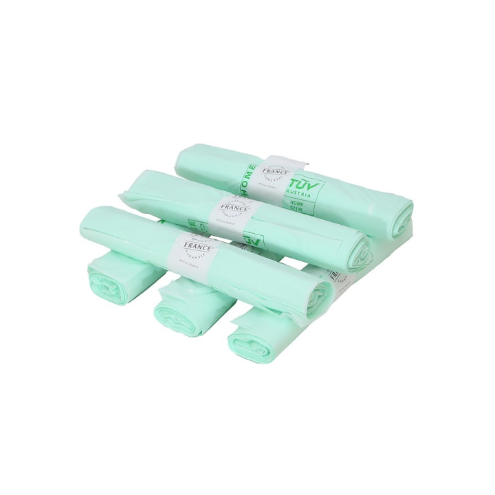 Lot de 6 Rouleaux de 20 sacs biosourcés de 50L 100% biodégradables et compostables pour toilette sèche