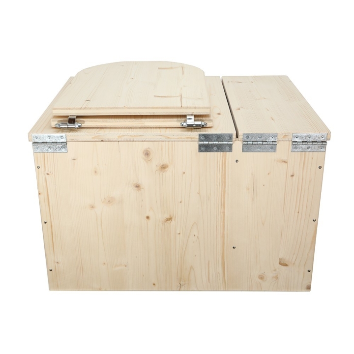  Toilette sèche avec bac à copeaux de bois complet avec bavette inox et seau 20 litres