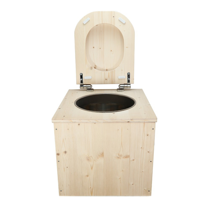  bavette inox et abattant bois déclipsable