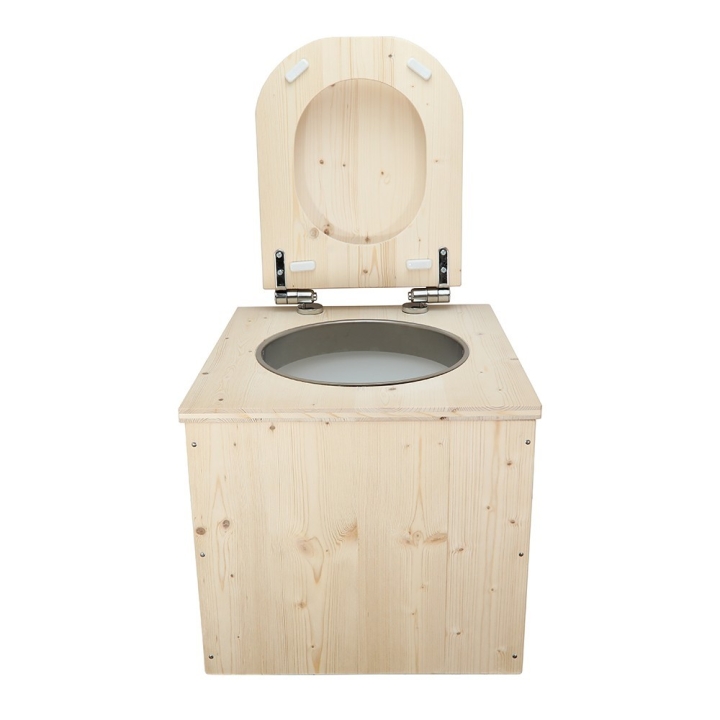  bavette inox et abattant bois déclipsable
