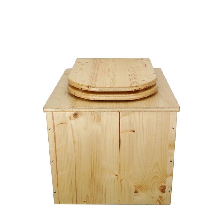  bavette inox et abattant bois déclipsable