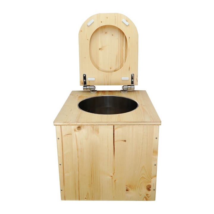  bavette inox et abattant bois déclipsable