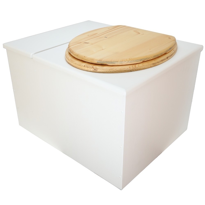  abattant bois huilé. Livré complet avec bavette inox et seau 22 litres