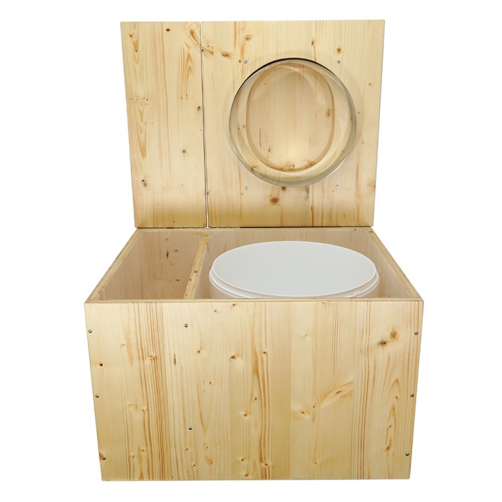  Toilette sèche huilée avec bac à copeaux de bois