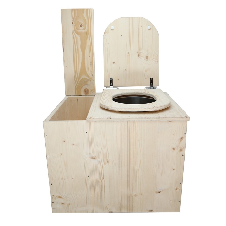  Toilette sèche rehaussée avec bac à copeaux de bois