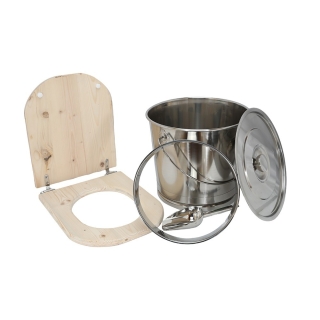 Kit fabrication toilette sèche auto-constructeur DIY - abattant forme "D" brut