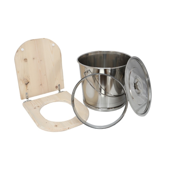 Kit fabrication toilette sèche auto-constructeur DIY - abattant forme "D" brut