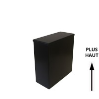Bac à copeaux avec couvercle noir - rehaussé