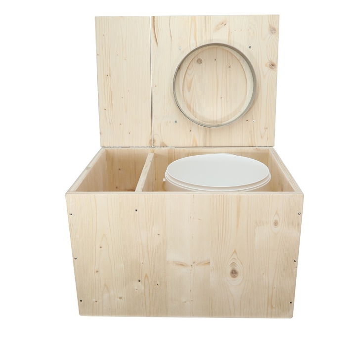  Toilette sèche intérieure avec bac à copeaux de bois