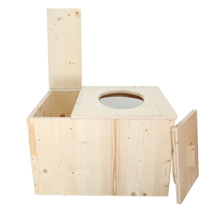  Toilette sèche pas cher avec bac à copeaux de bois + seau plastique 20 litres