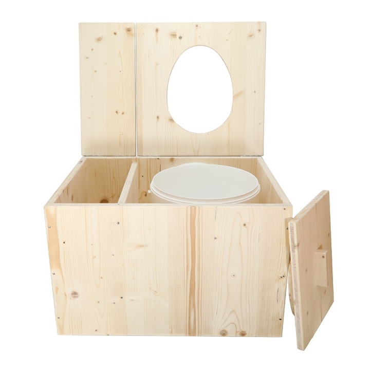  Toilette sèche pas cher avec bac à copeaux de bois + seau plastique 20 litres