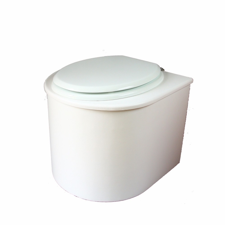  toilette sèche arrondie de couleur blanche