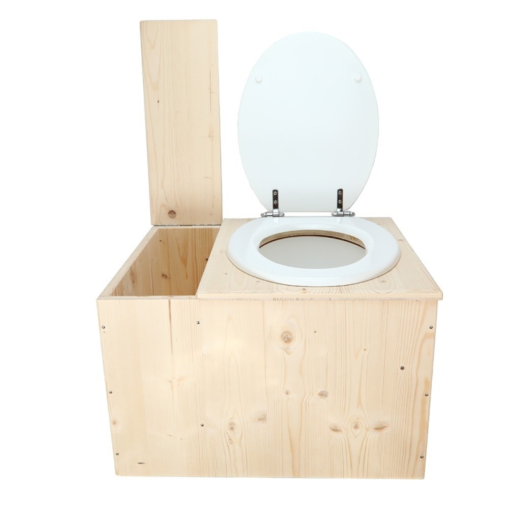  Toilette sèche avec bac à copeaux de bois