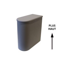 Bac à copeaux de bois arrondi gris - modèle rehaussé