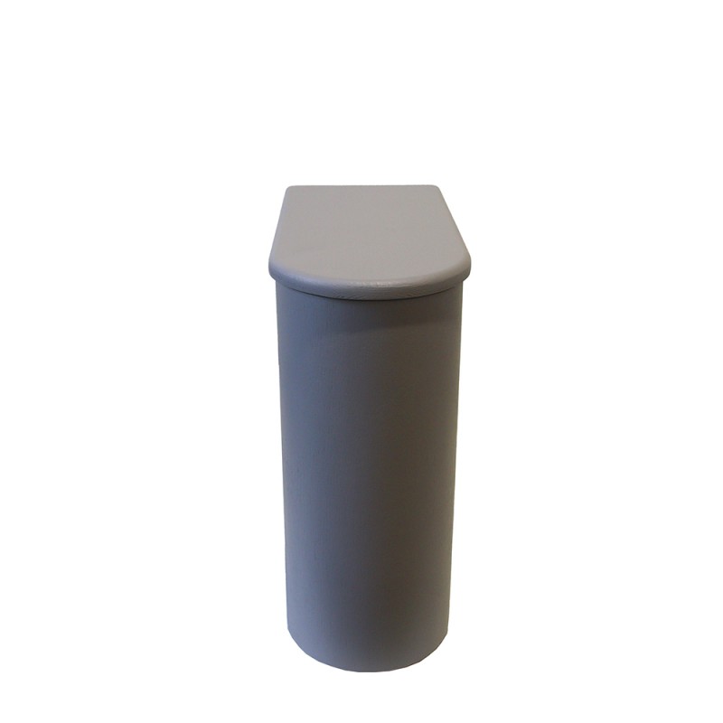 Bac à copeaux de bois arrondi gris pour toilette sèche rehaussée — free download