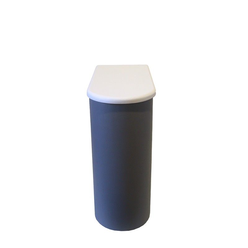 Bac à copeaux de bois arrondi gris/blanc pour toilette sèche rehaussée — free download