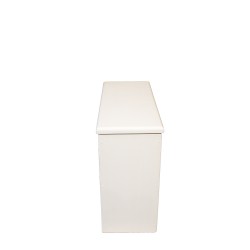 Bac à copeaux de bois blanc avec couvercle pour toilette sèche des gammes inox ou 22L plastique