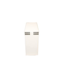Bac à copeaux de bois blanc avec couvercle pour toilette sèche