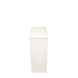 Bac à copeaux de bois blanc avec couvercle pour toilette sèche - modèle rehaussé